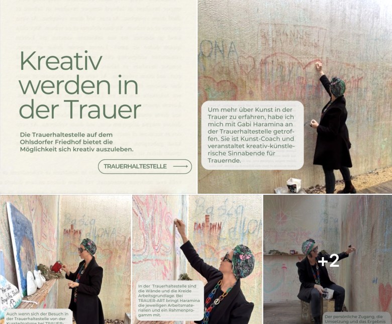 TRAUER-ART und die Trauerhaltestelle – Kunst als Brücke zum&nbsp;Weitergehen